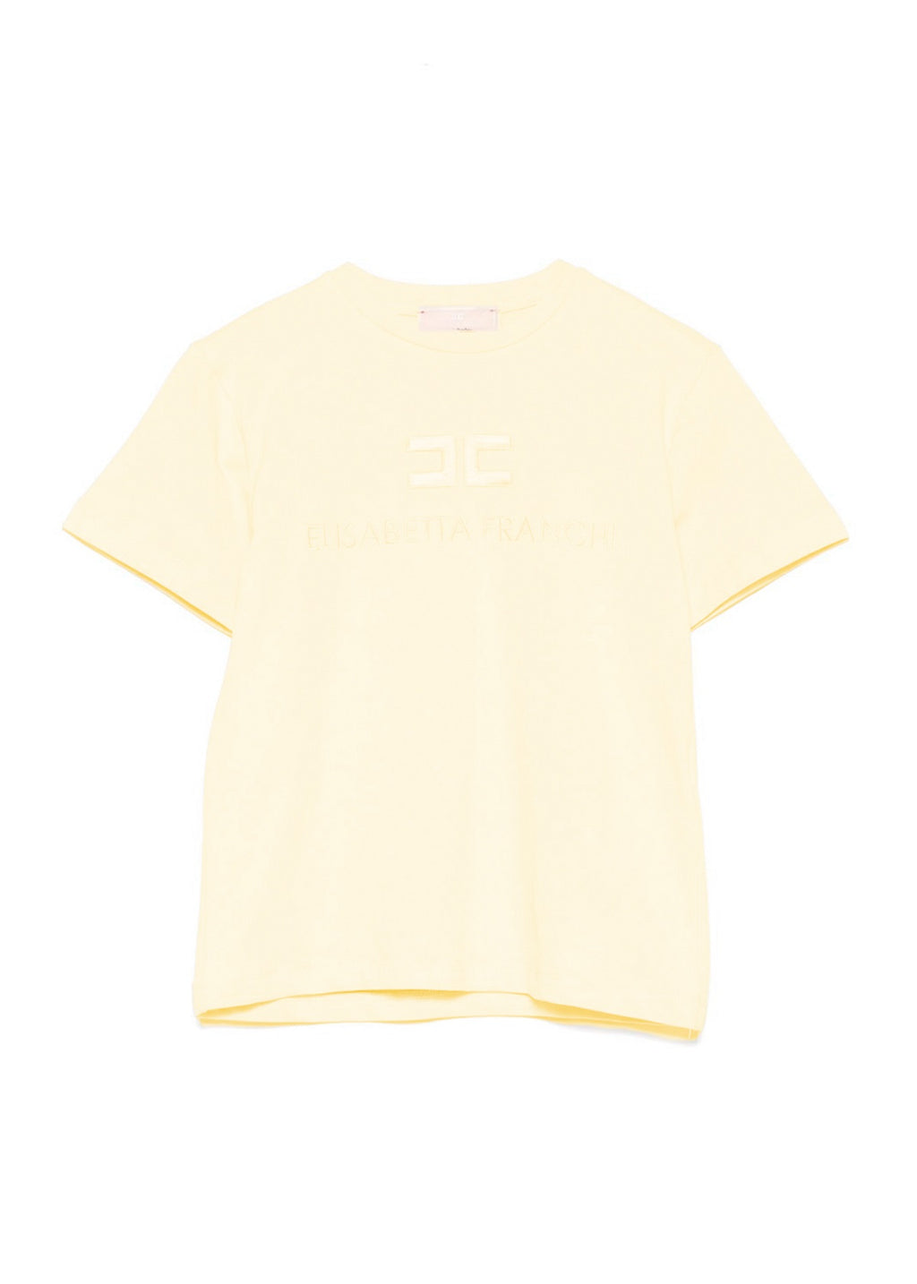 Elisabetta Franchi La Mia Bambina T-shirt Limone con Logo per Bambine