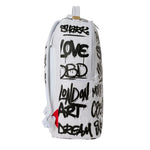 Sprayground Kids Zaino Think On It Bianco con Stampa Graffiti Neri