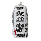 Sprayground Kids Zaino Think On It Bianco con Stampa Graffiti Neri