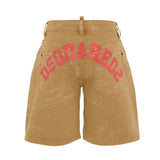 Dsquared2 Kids Bermuda Marrone con Stampa Logo sul Retro per Bambini