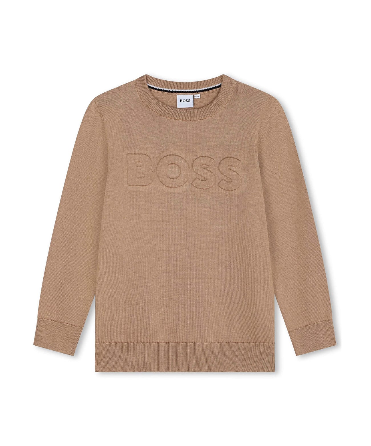 Boss Kids Felpa Biscotto Girocollo con Logo per Bambini