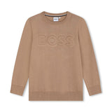Boss Kids Felpa Biscotto Girocollo con Logo per Bambini