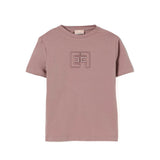 Elisabetta Franchi La Mia Bambina T-shirt Sunrise con Logo per Bambine
