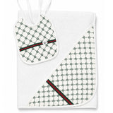 Gabriella Gucci Kids Set Bavetta+Triangolo All-Over per Neonati