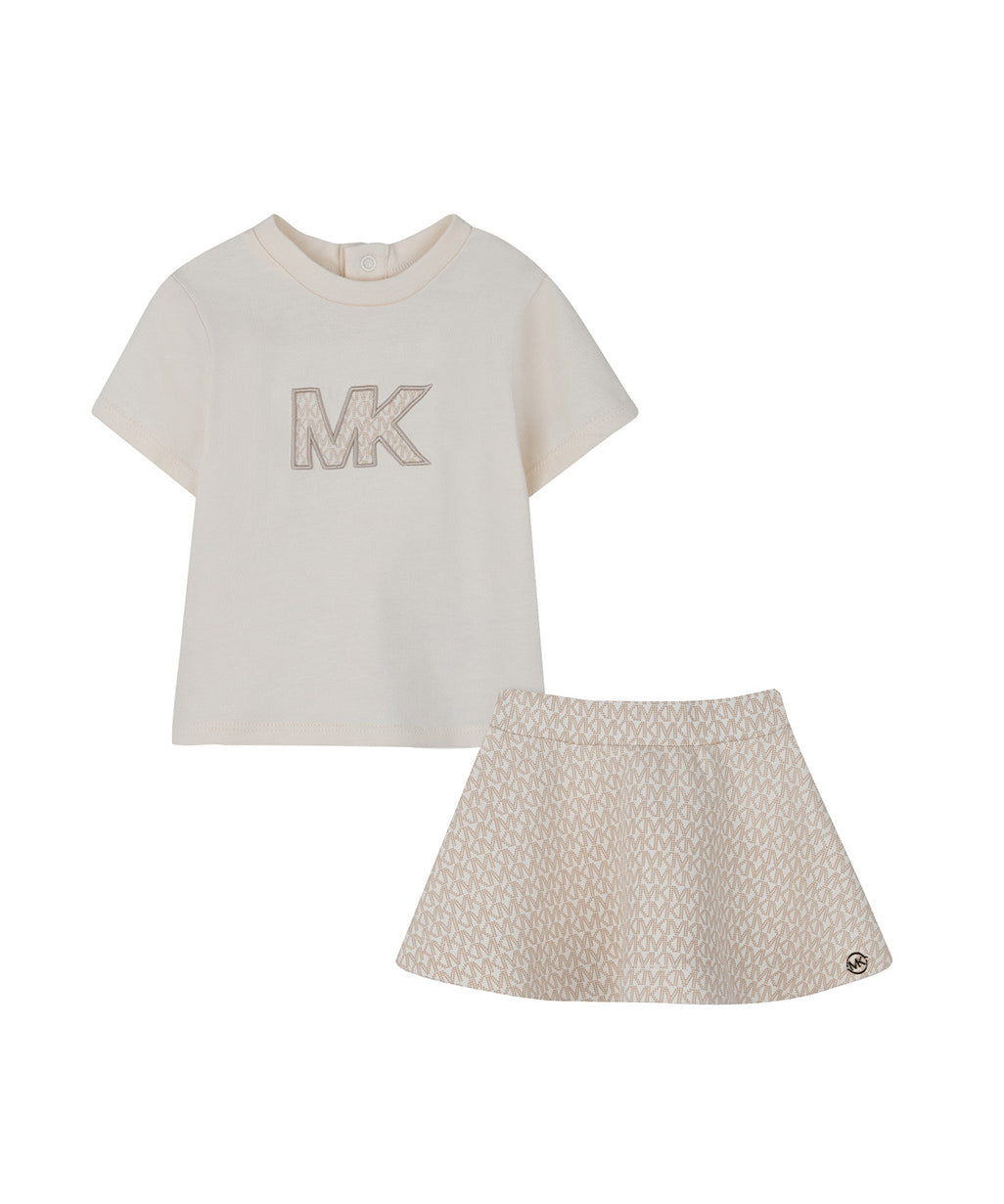 Michael Kors Kids Completo Rosa Pallido All-Over per Neonate
