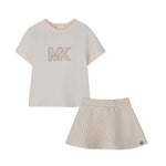 Michael Kors Kids Completo Rosa Pallido All-Over per Neonate