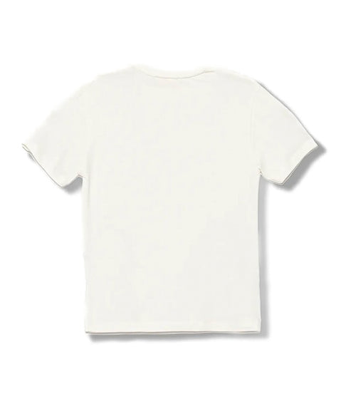 Elisabetta Franchi La Mia Bambina T-shirt Avorio con Logo CC per Bambine