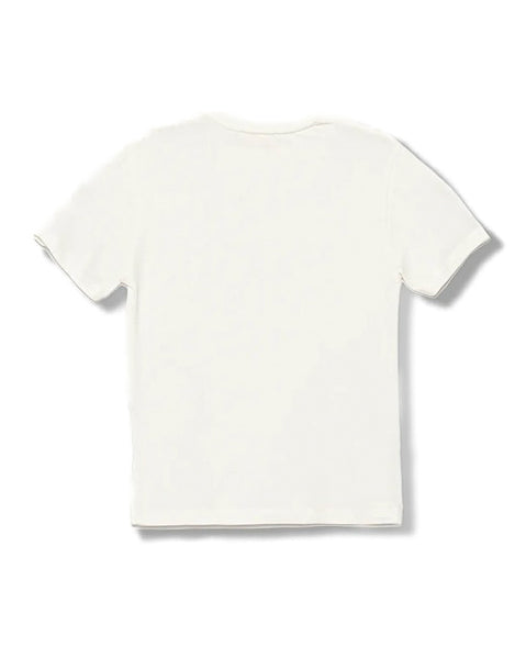 Elisabetta Franchi La Mia Bambina T-shirt Avorio con Logo CC per Bambine