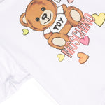 Moschino Kids Abito Bianco Teddy Bear per Neonate