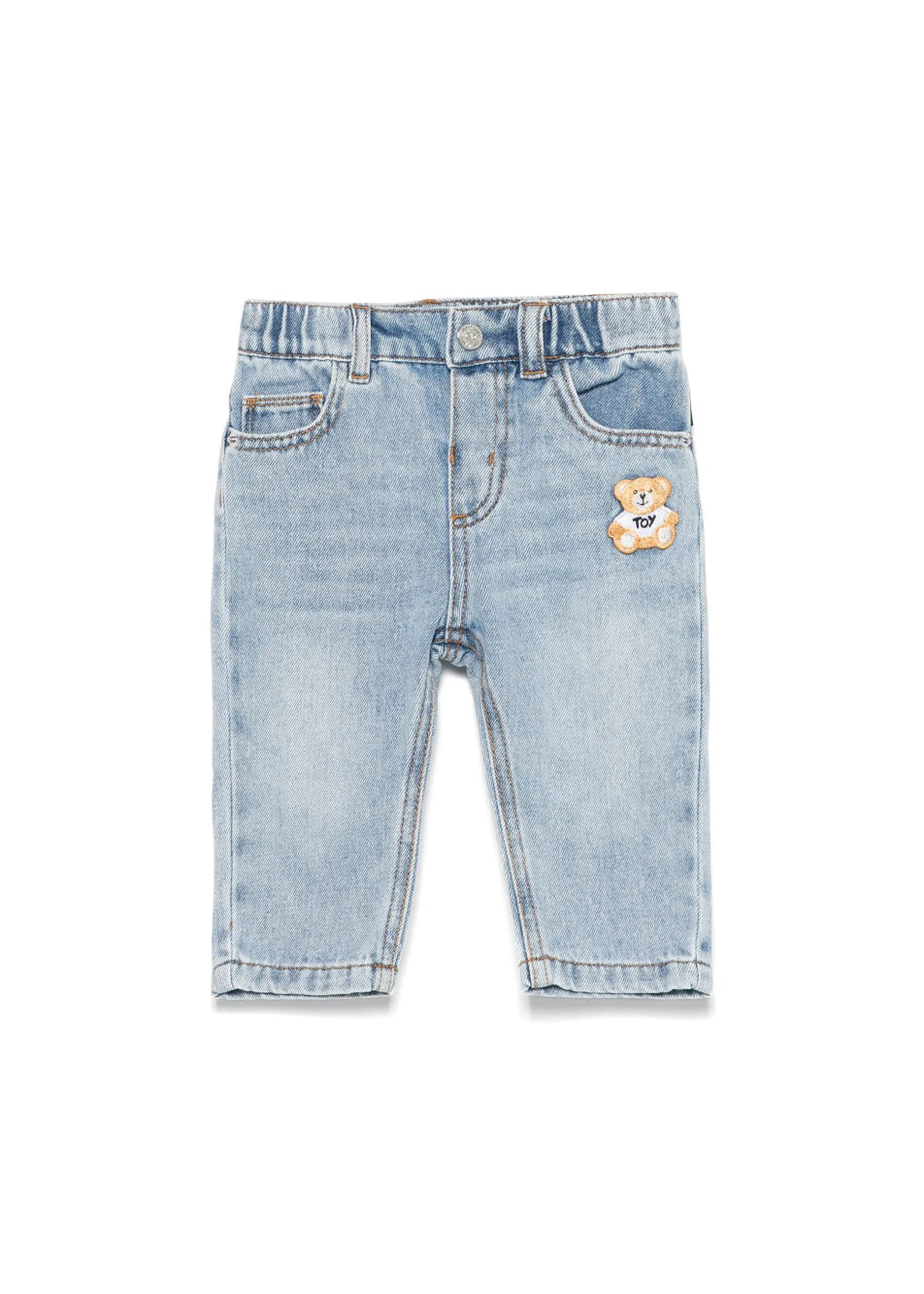 Moschino Kids Jeans con Ricamo Teddy Bear per Neonati
