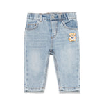 Moschino Kids Jeans con Ricamo Teddy Bear per Neonati