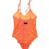 Effek Costume Monokini Fantasia Maculata Arancione per Bambine