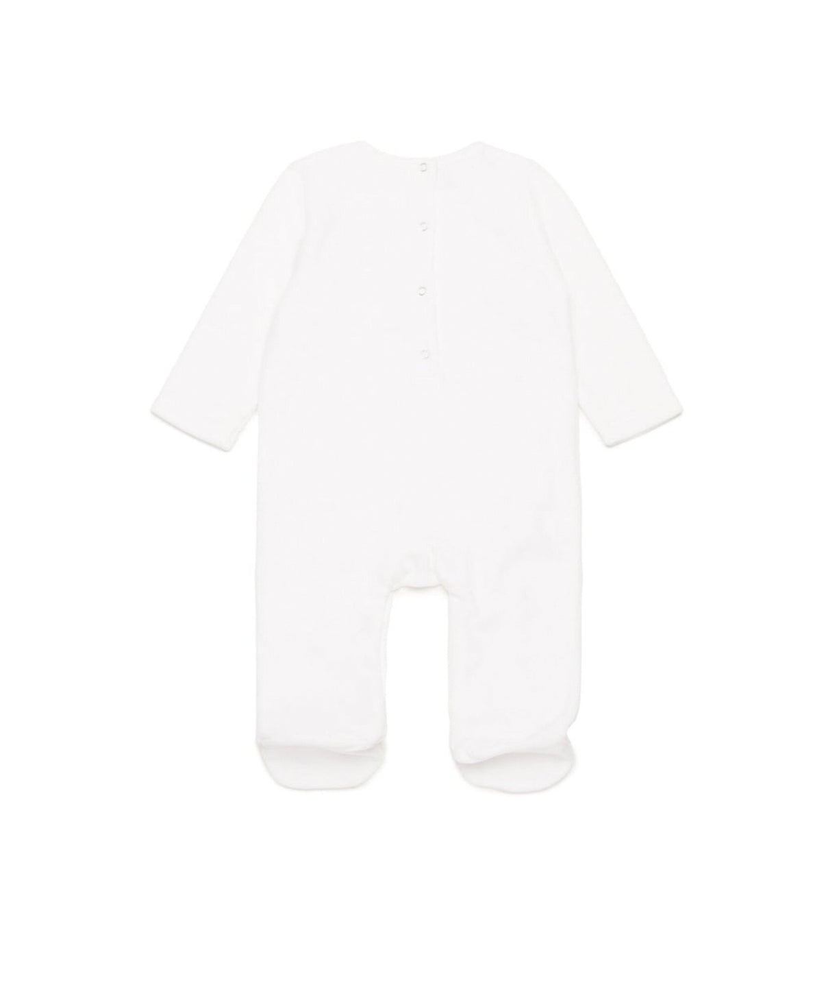 Dsquared2 Kids Tutina Bianca in Ciniglia con Stampa Logo (retro)