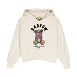 Barrow Kids Felpa con Cappuccio Crema con Stampa