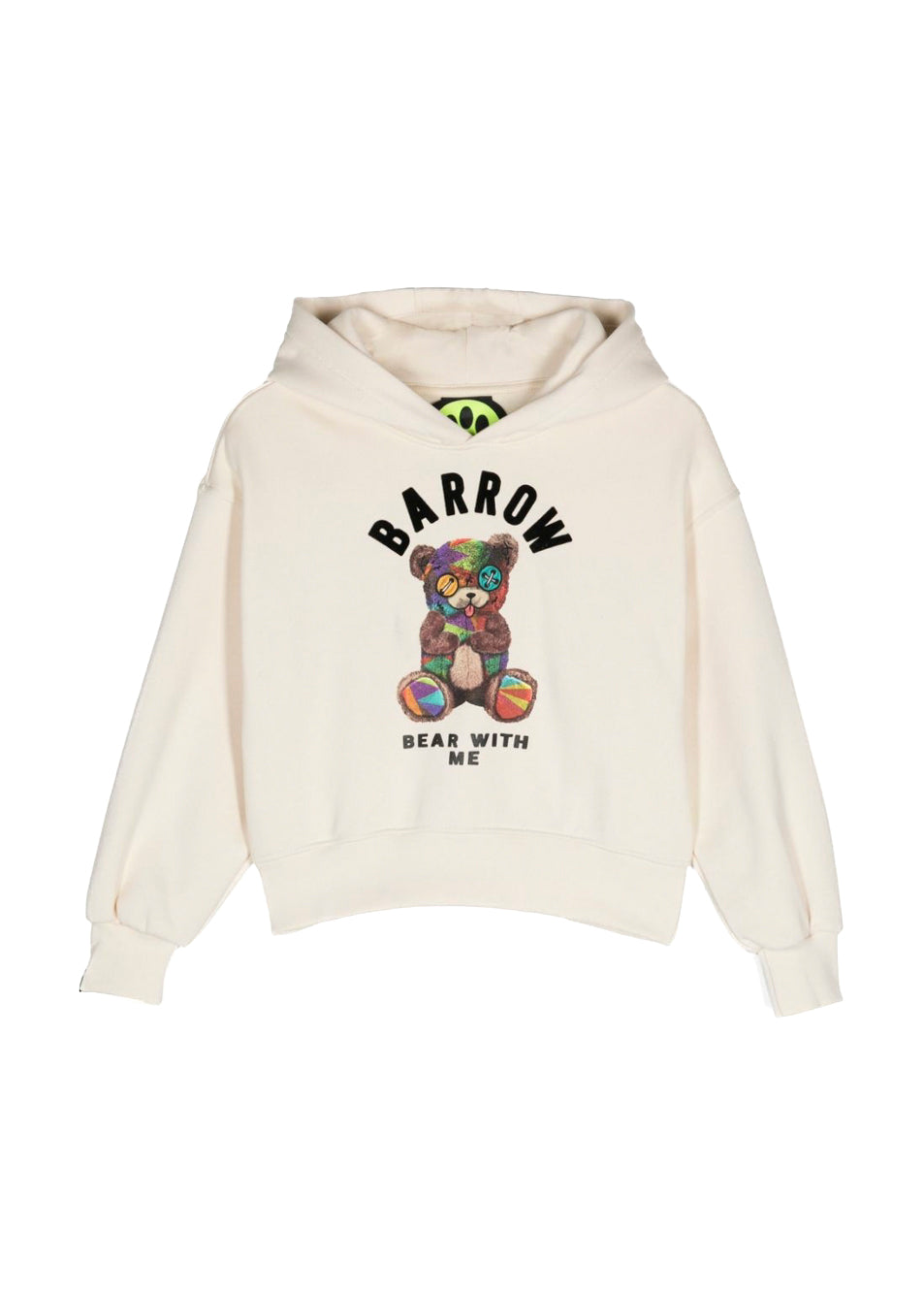 Barrow Kids Felpa con Cappuccio Crema con Stampa