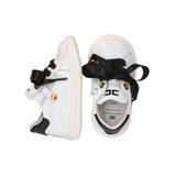 Elisabetta Franchi La Mia Bambina Sneakers Avorio/Nero con Strass per Neonate