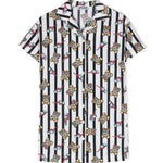 Moschino Kids Abito Bianco/Nero con Teddy Bear per Bambine (fronte)