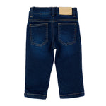 BOSS Kids Jeans Blu Scuro in Denim con Patch Logo per Neonati