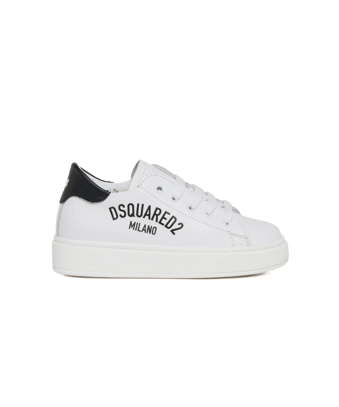 Dsquared2 Kids Sneakers Bianco e Nero con Logo per Neonati