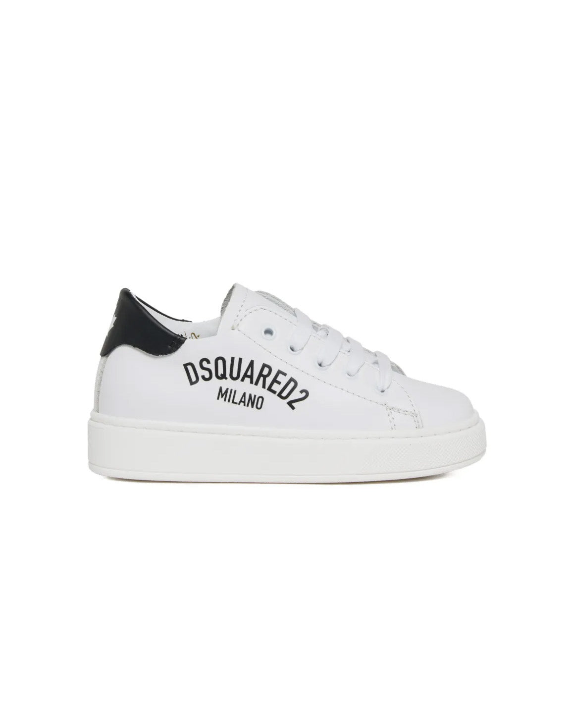 Dsquared2 Kids Sneakers Bianco e Nero con Logo per Neonati