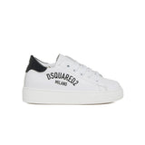 Dsquared2 Kids Sneakers Bianco e Nero con Logo per Neonati