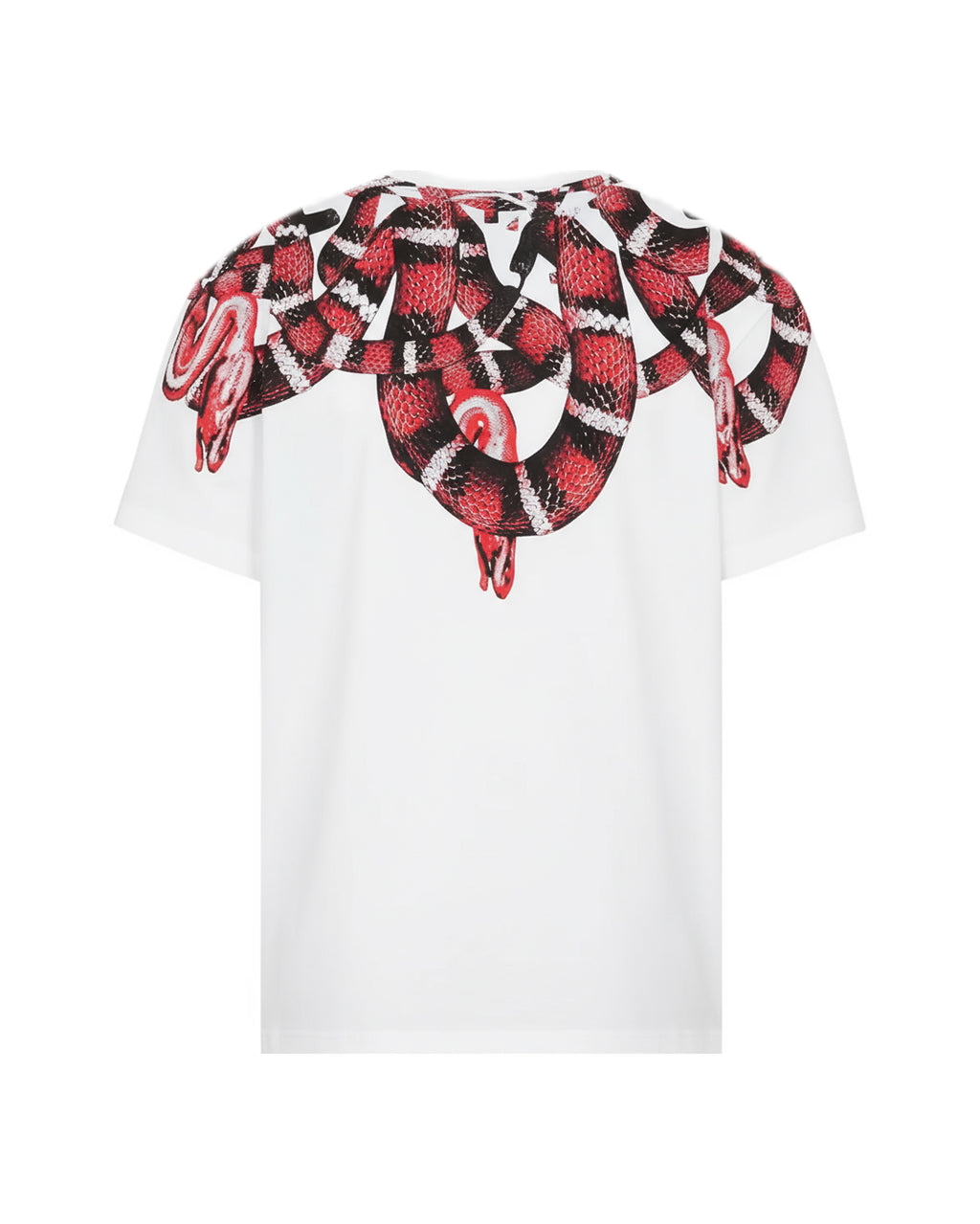 Marcelo Burlon County Of Milan Kids T-Shirt Bianca con Grafica Snake per Bambini