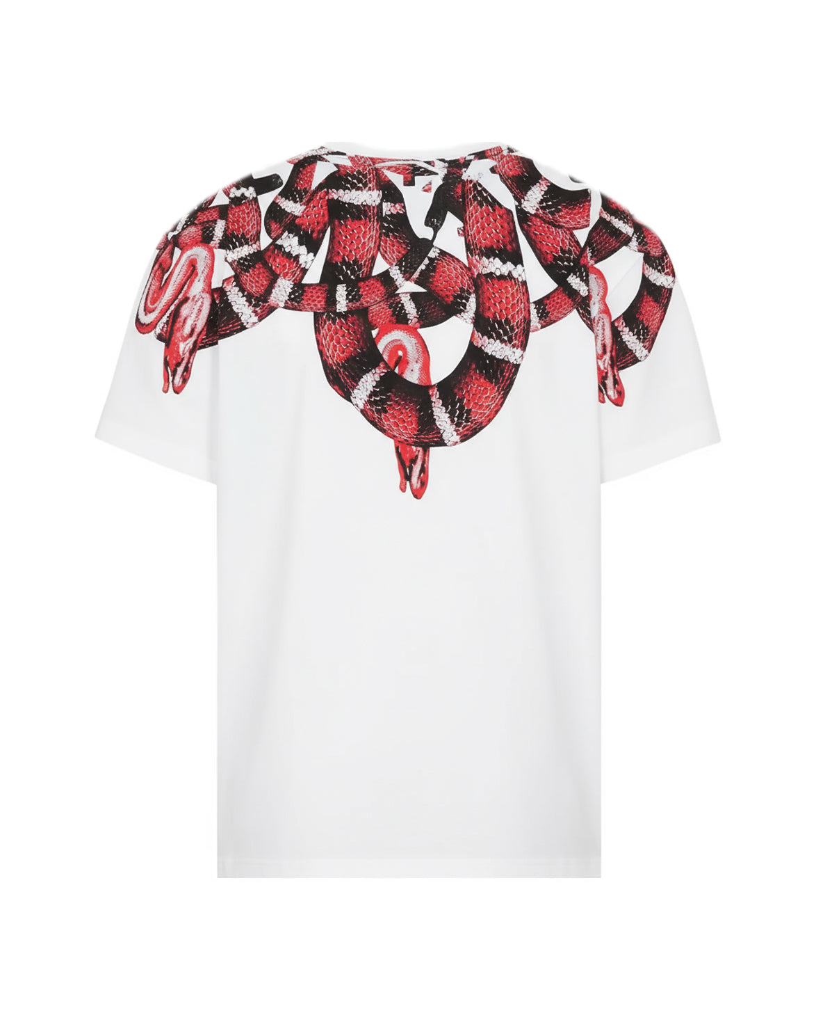 Marcelo Burlon County Of Milan Kids T-Shirt Bianca con Grafica Snake per Bambini