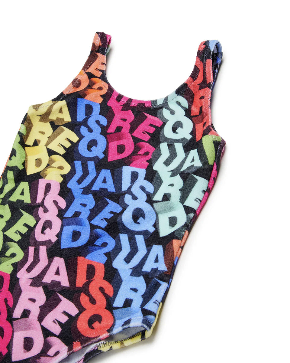 Dsquared2 Kids Costume Multicolor All-Over per Bambine
