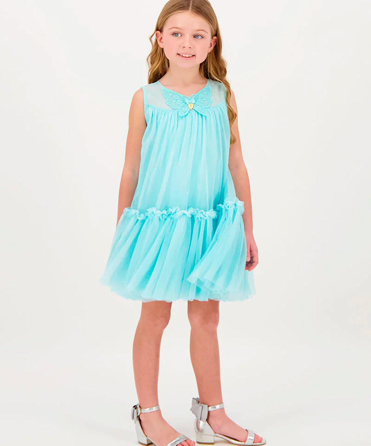 Angel's Face Abito Verde Acqua per Bambine