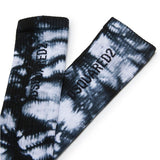 Dsquared2 Kids Calzini Neri con Fantasia Tie Dye