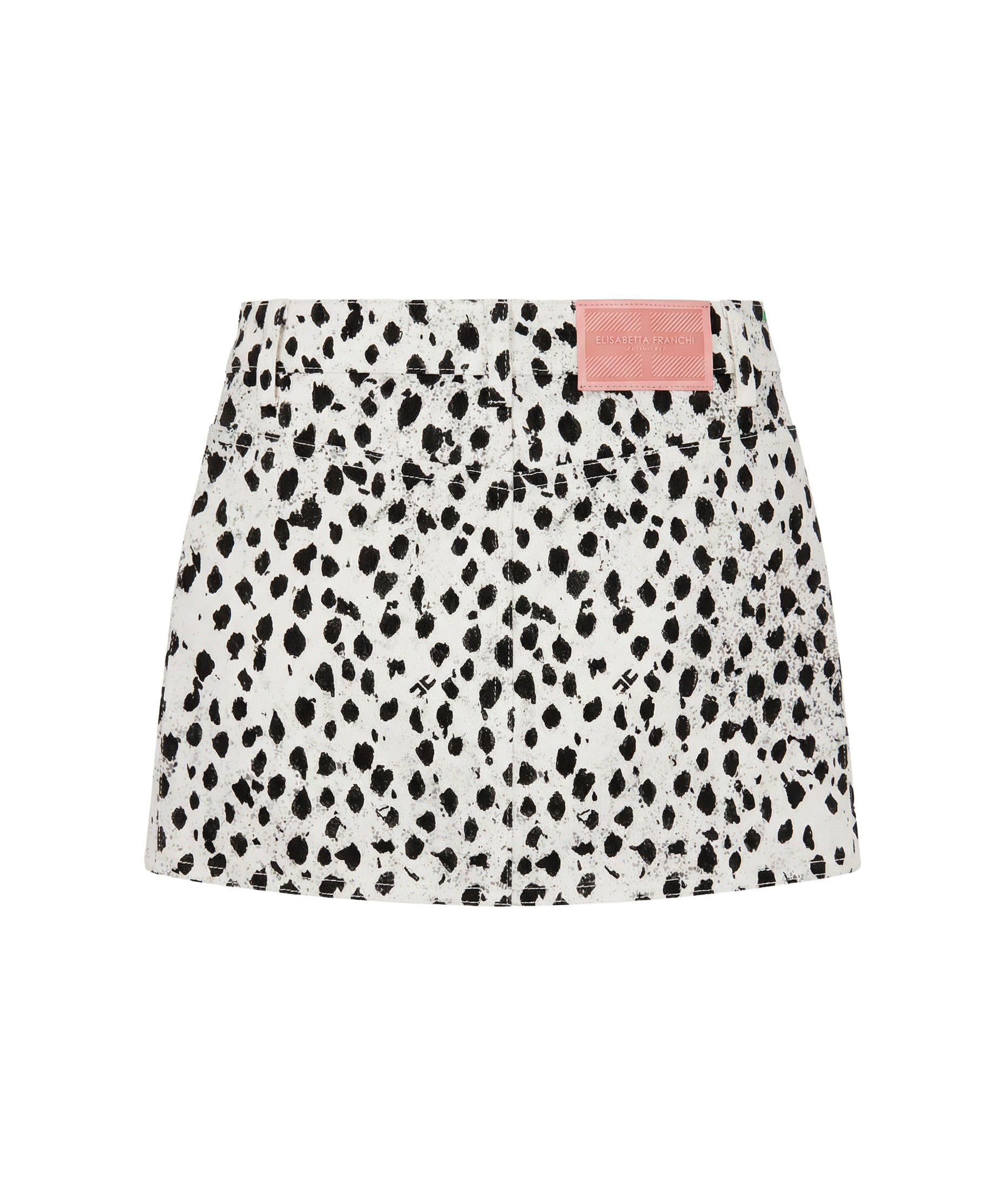 Elisabetta Franchi La Mia Bambina Gonna con Motivo Animalier Avorio/Nero per Bambine