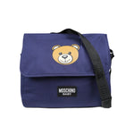 Moschino Kids Borsa Mamma Blu Navy con Stampa