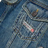 Diesel Kids Gilet in Denim Sfumato per Bambini