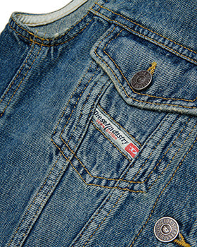 Diesel Kids Gilet in Denim Sfumato per Bambini