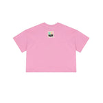MSGM Kids T-shirt Rosa Crop con Logo per Bambine