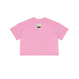 MSGM Kids T-shirt Rosa Crop con Logo per Bambine