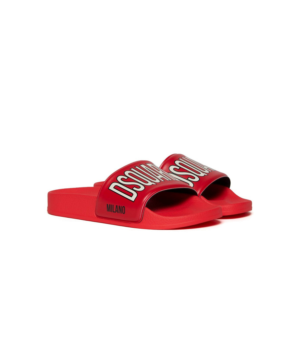 Dsquared2 Kids Ciabatta Rossa con Logo per Bambini