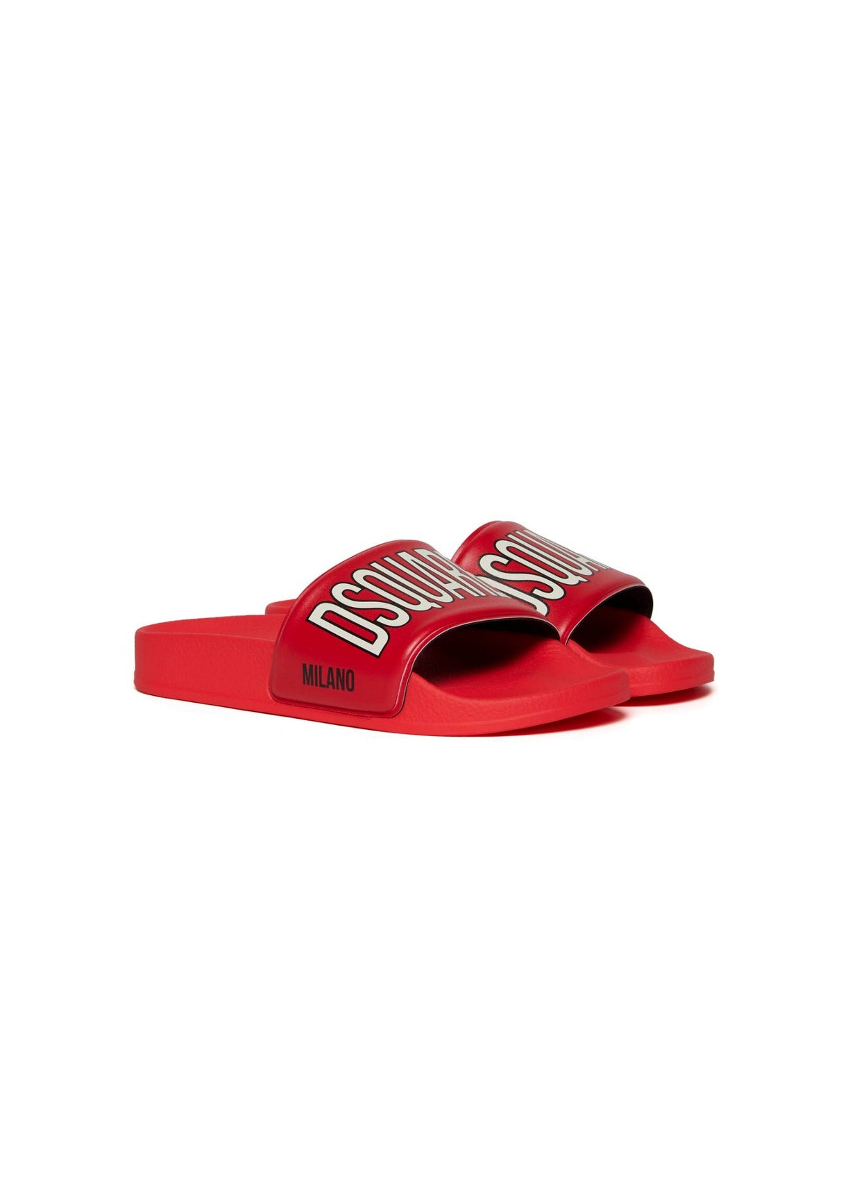 Dsquared2 Kids Ciabatta Rossa con Logo per Bambini