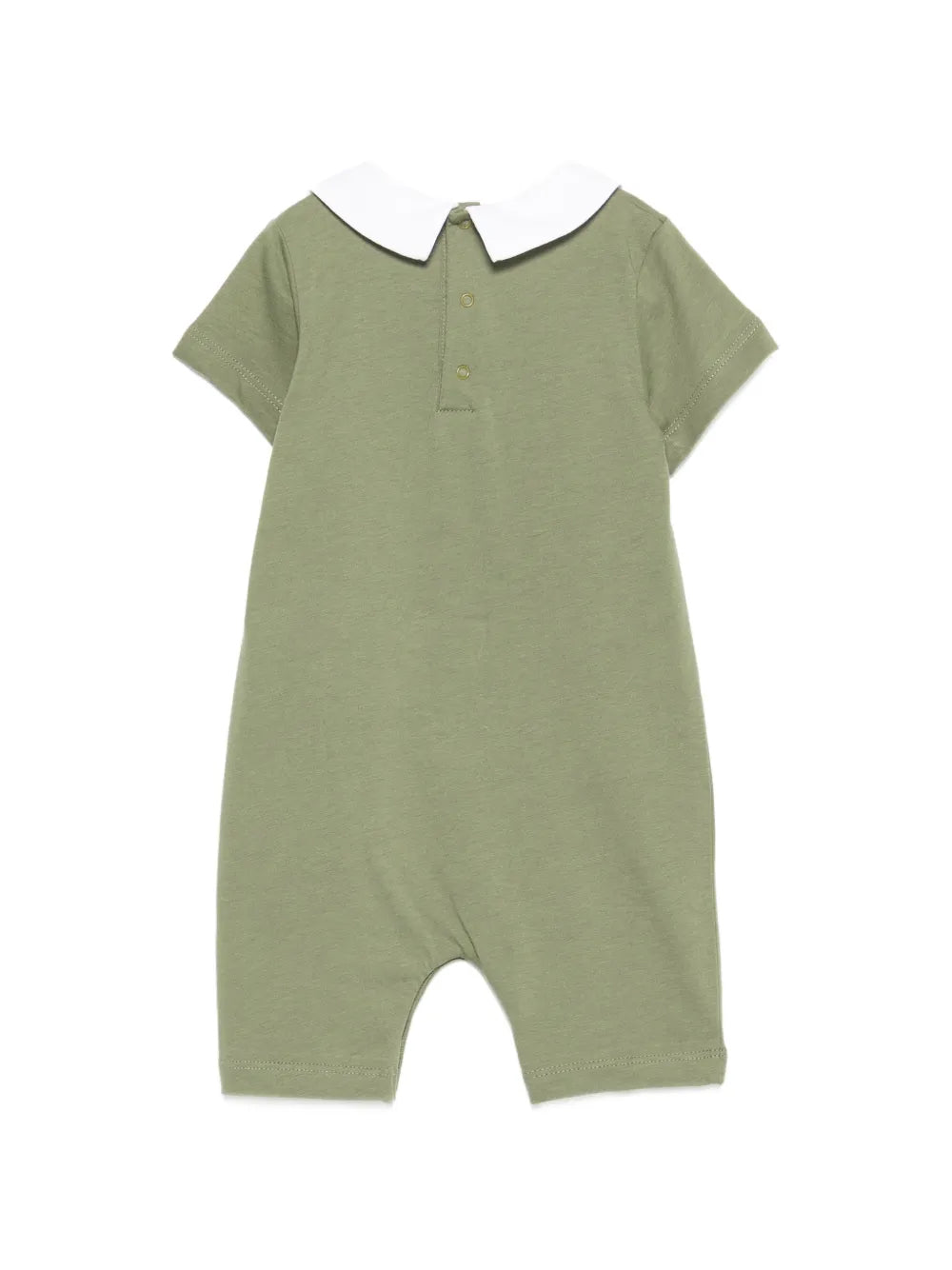 Moschino Kids Pagliaccetto Verde con Logo Teddy Bear per Neonati