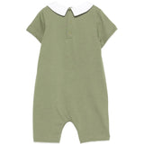 Moschino Kids Pagliaccetto Verde con Logo Teddy Bear per Neonati