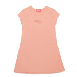 Diesel Kids Abito Pesca con Logo Oval D per Bambine