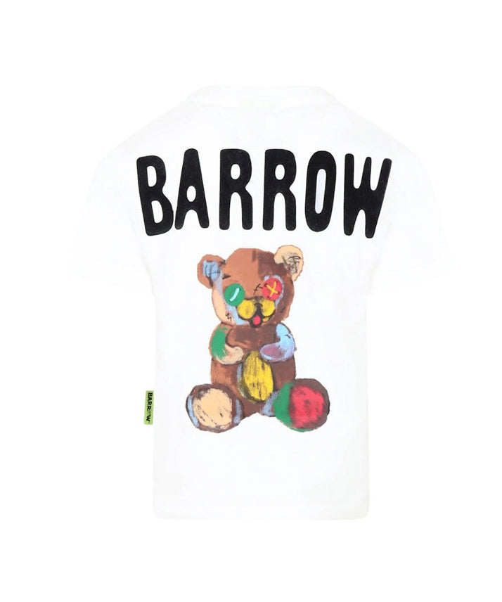 Barrow Kids T-shirt Bianca con Stampa Logo (retro)