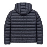 Blauer Kids Piumino Blu Navy con Cappuccio Imbottito e Patch Logo per Bambini