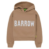 Barrow Kids Felpa con Cappuccio Marrone con Stampa