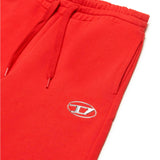 Diesel Kids Red Oval D Metallic Logo Sweatshirt Shorts for Kids