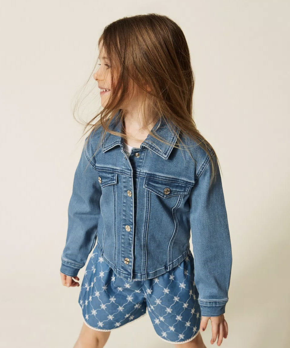 Twinset Kids Giubbino in Denim per Bambine e Neonate