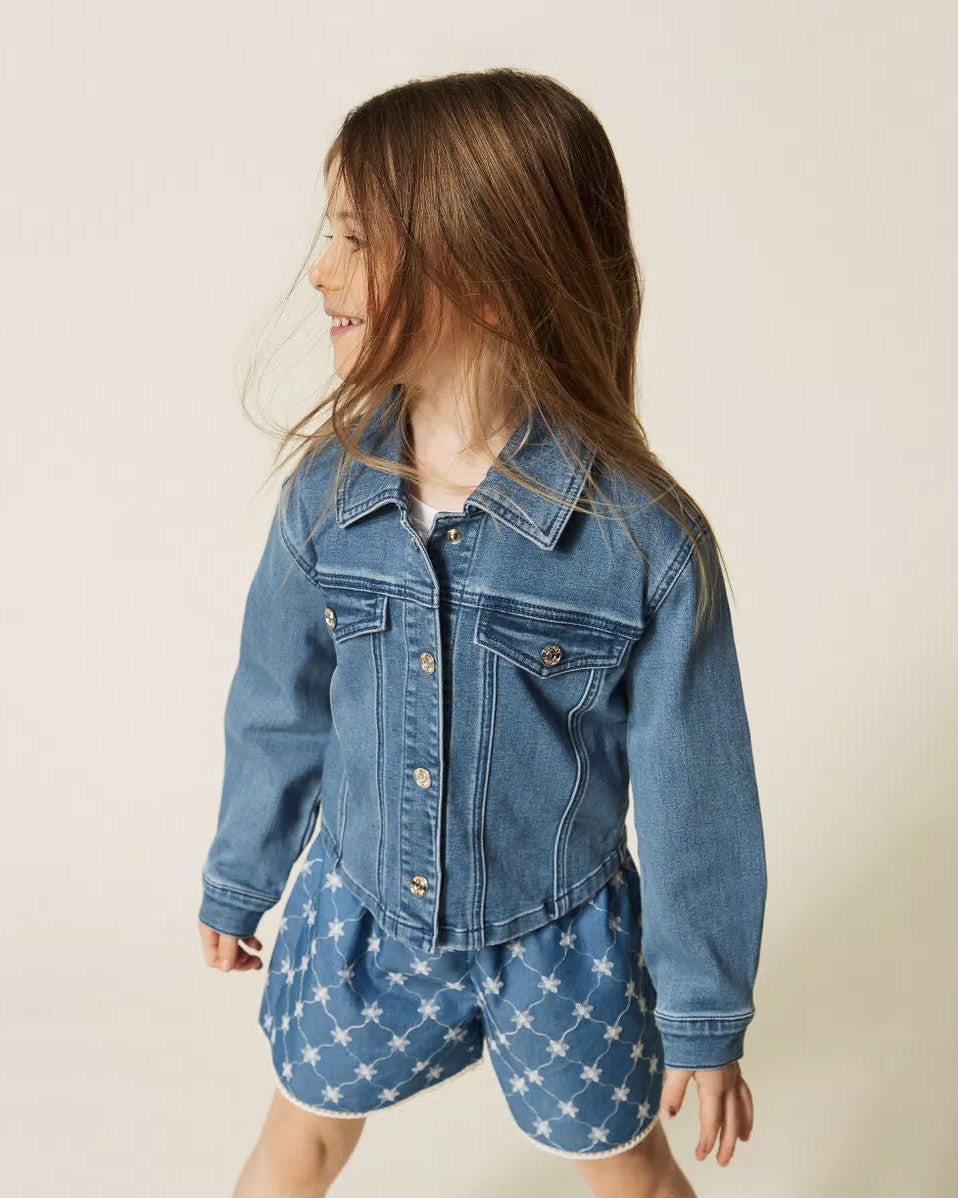 Twinset Kids Giubbino in Denim per Bambine e Neonate