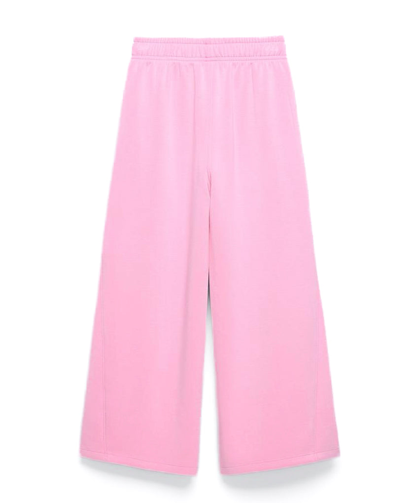 MSGM Kids Pantaloni in Tuta Rosa Wide Leg per Bambine (retro)