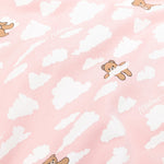 Moschino Kids Coperta Double-Face Rosa con Fantasia Logo per Neonata