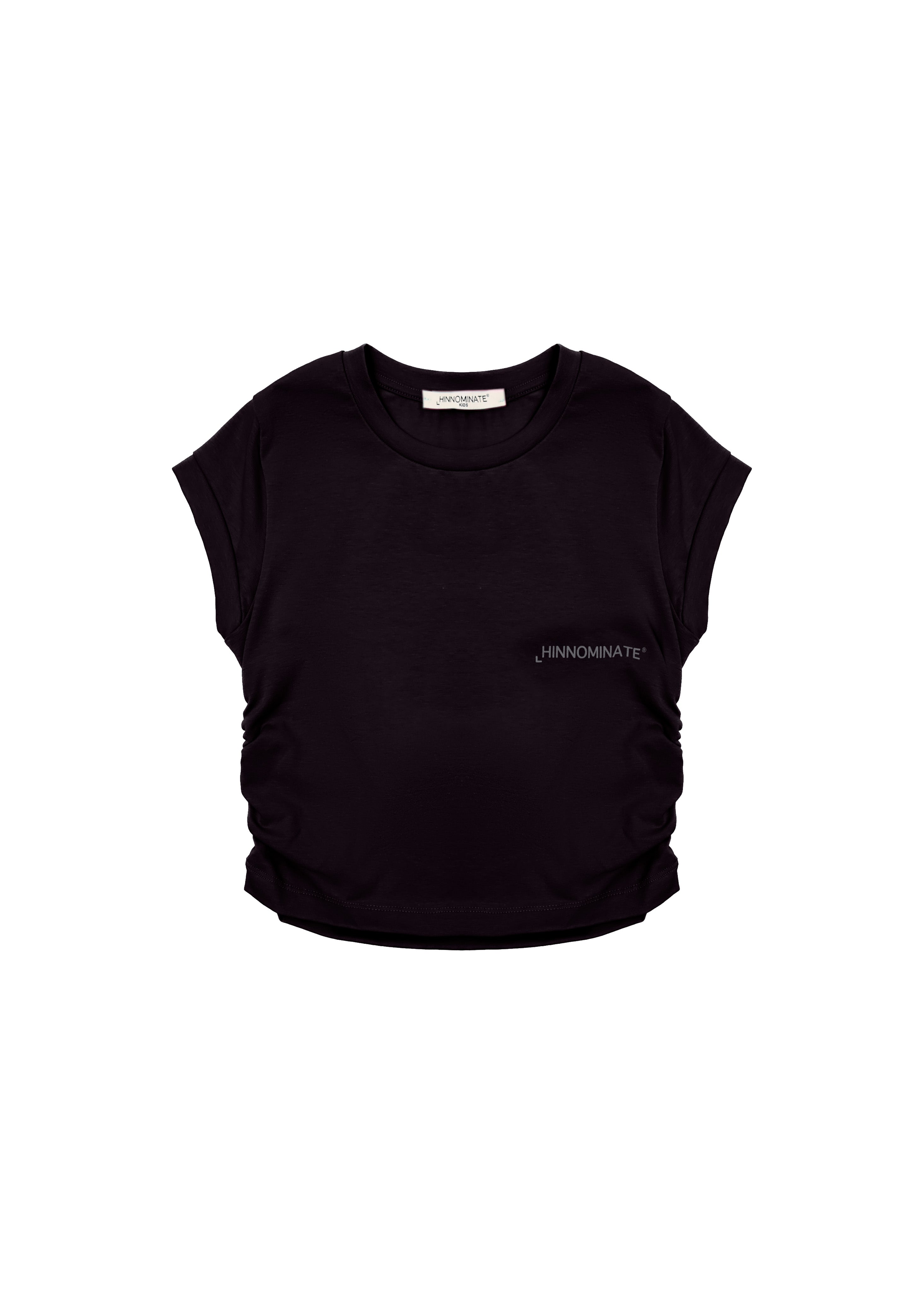 Hinnominate Kids T-Shirt Nera Arricciata per Bambine